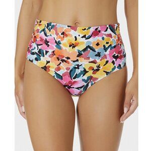 Anne Cole Women's High-Waisted Floral Bikini Bottoms Multi L NWT
